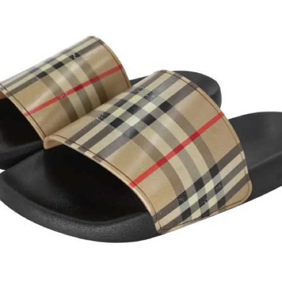 New Burberry Men's Furley Vintage Check Slide Sandals  No Box - Picture 7 of 12